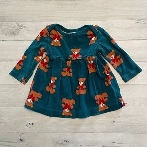 Hanna andersson baby girls bear‎ dress 60 3-6 months